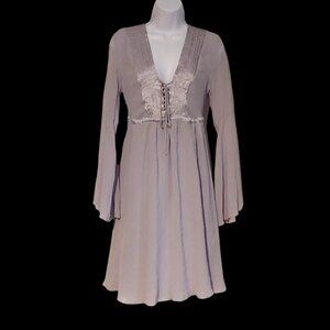 Ghost Belled Peasant Dress Empire cottage Whimsical Anthropologie  S Coquette